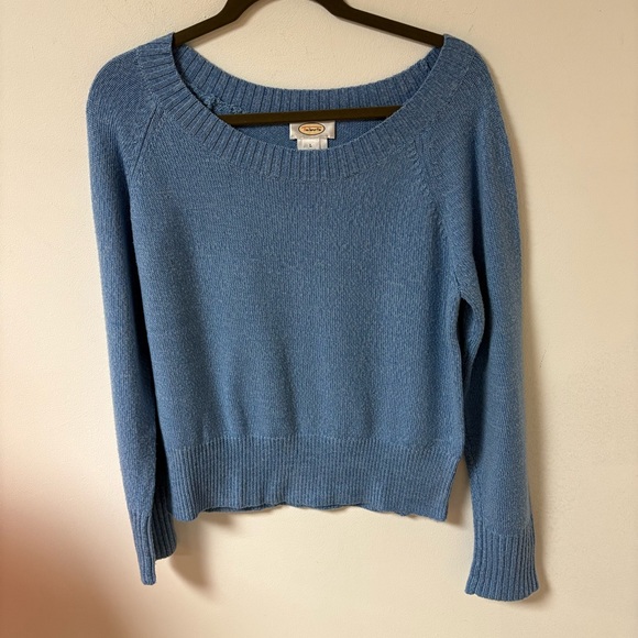 Talbots Sweater Womens Large Blue Merino Wool Classic Preppy - Picture 3 of 8